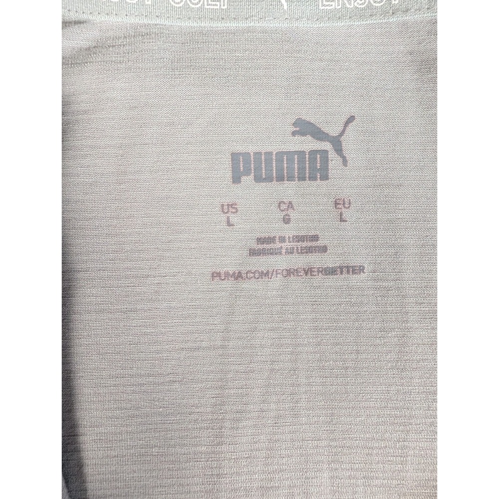 Puma Enjoy Golf Quarter Zip Pullover Light Gray Long Sleeve Mock Neck Top L - Picture 6 of 8